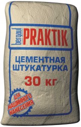 Штукатурка Praktik цементная для наружных работ, 30 кг