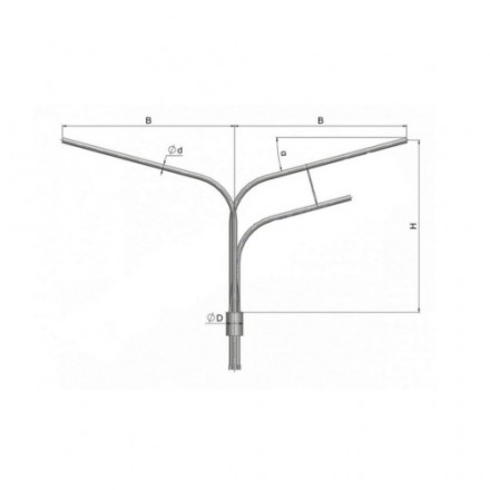 Кронштейн радиусный трехрожковый на обечайке 1К3(15°)-1,0-1,0-О3-ß-Тр.48 33 кг