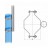 Кронштейн однорожковый радиусный приставной 1К1(15°)-2,5-2,0-П-Тр.48 20 кг