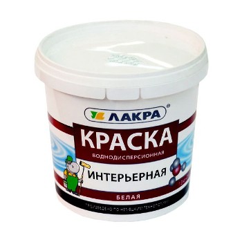 Краска ЛАКРА интерьерная акрил. (белая), ведро 3кг
